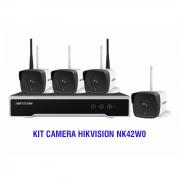 Bộ Kit 4 Camera IP Wifi 2MP HIKVISION NK42W0