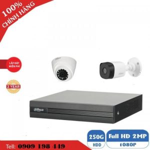Bộ 2 camera quan sát CVI 2.0 MP Hãng DAHUA
